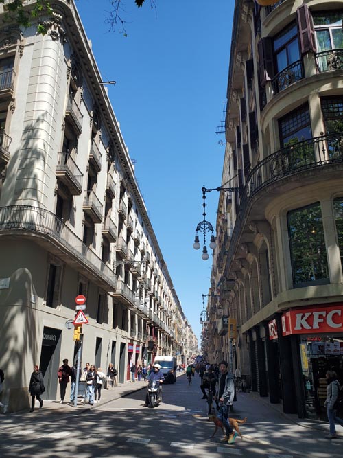 La Rambla at Carrer de Ferran, Barcelona, Spain, April 24, 2024