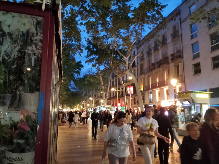 La Rambla, Barcelona, Spain, April 27, 2024