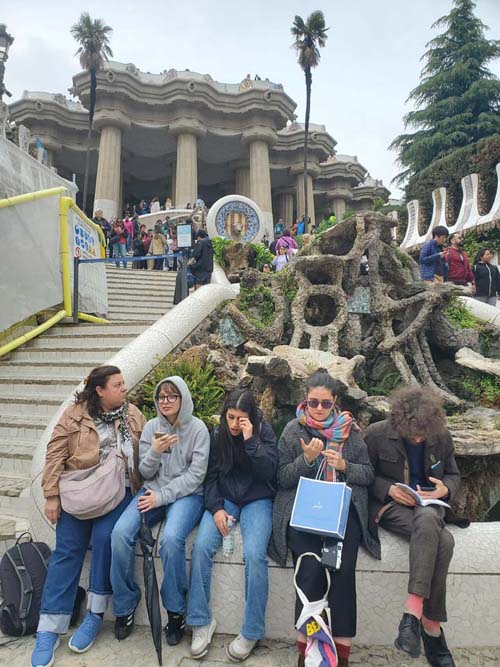 Dragon Stairway, Park Güell, Barcelona, Spain, April 30, 2024