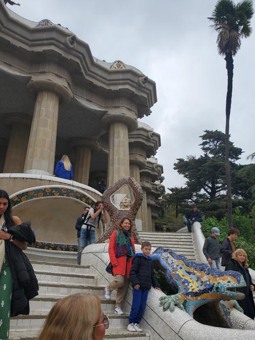 Dragon Stairway, Park Güell, Barcelona, Spain, April 30, 2024