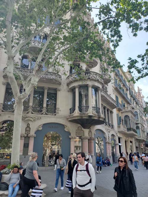 Passeig de Gràcia at Carrer del Consell de Cent, Barcelona, Spain, April 26, 2024