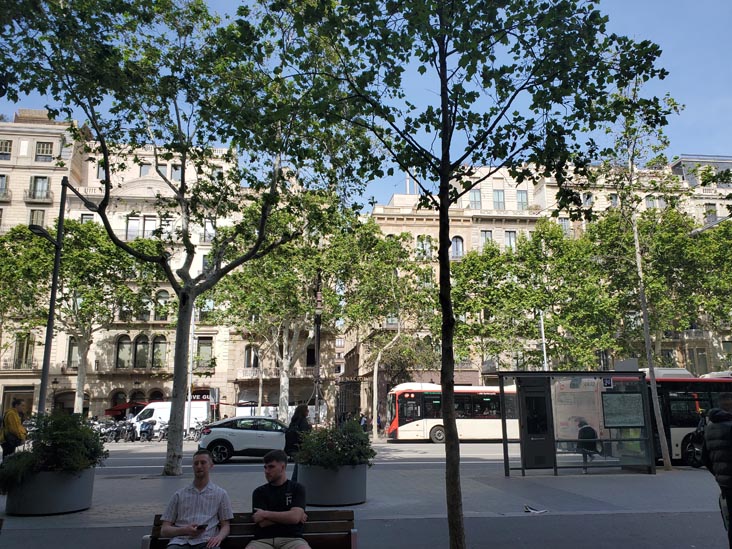 Passeig de Gràcia Between Carrer de la Diputació and Gran Via, Barcelona, Spain, April 26, 2024