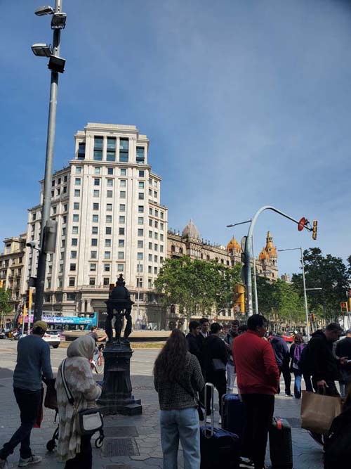 Passeig de Gràcia at Gran Via, Barcelona, Spain, April 26, 2024