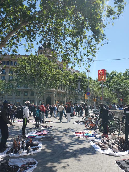 Plaça de Catalunya, Barcelona, Spain, April 24, 2024