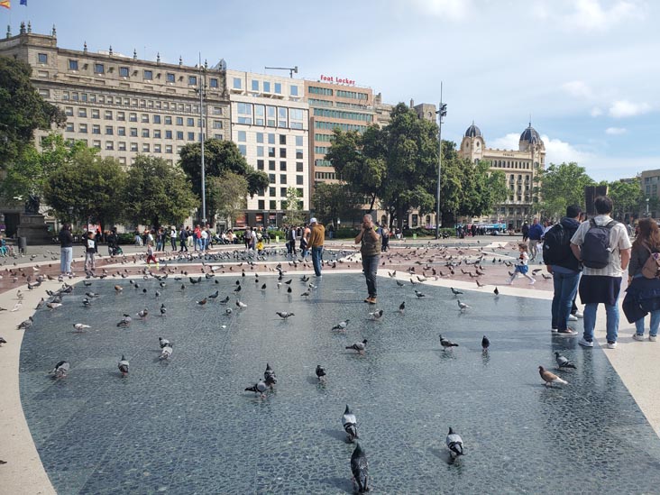 Plaça de Catalunya, Barcelona, Spain, April 26, 2024