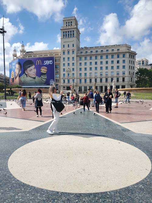 Plaça de Catalunya, Barcelona, Spain, April 26, 2024