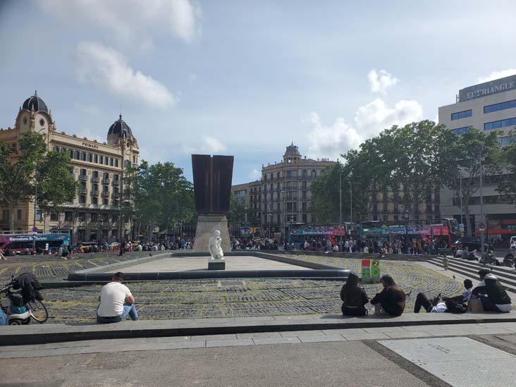 Plaça de Catalunya, Barcelona, Spain, April 26, 2024