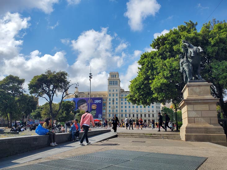 Wisdom Monument, Plaça de Catalunya, Barcelona, Spain, April 26, 2024