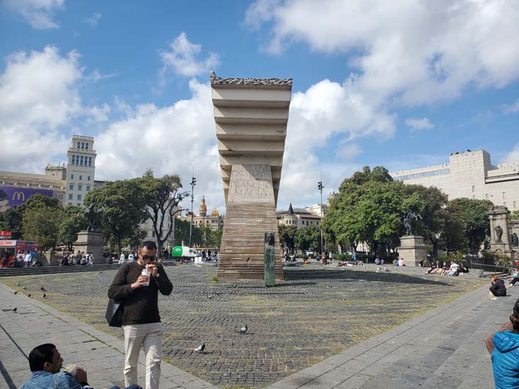 Monument to Francesc Macià, Plaça de Catalunya, Barcelona, Spain, April 26, 2024