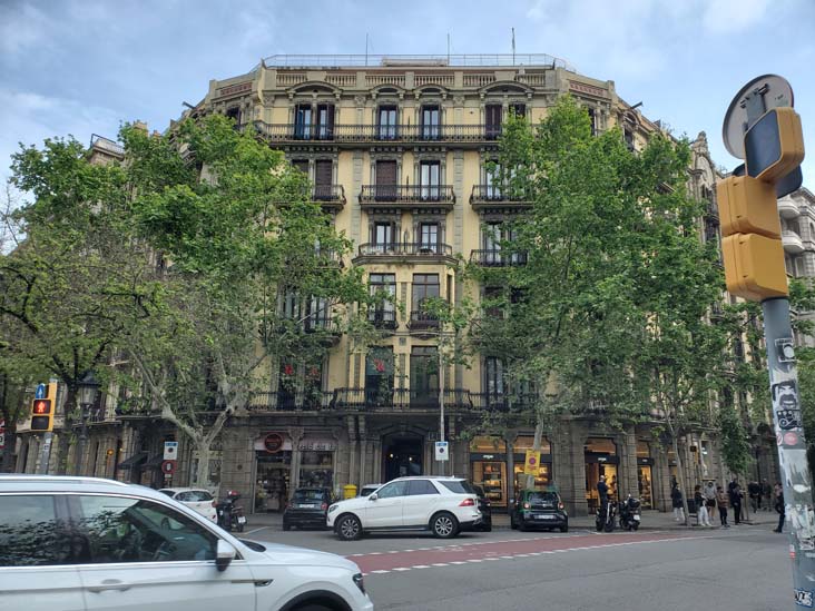 Rambla de Catalunya at Carrer de Provença, Barcelona, Spain, April 25, 2024