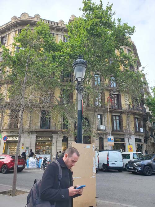 Rambla de Catalunya, Barcelona, Spain, April 25, 2024