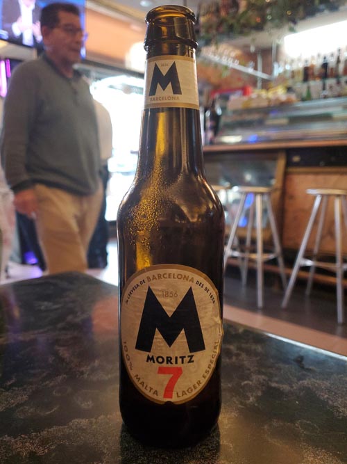 Moritz 7 Beer, Bar América, Barcelona, Spain, April 30, 2024