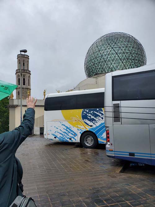 Bus Parking Lot, Dalí Theatre-Museum, Plaça Gala-Salvador Dalí 5, Figueres, Spain, April 28, 2024