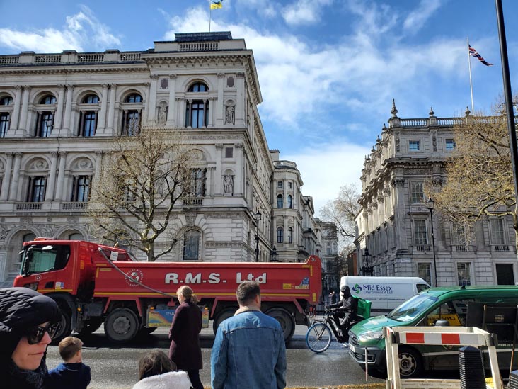 Whitehall and Downing Street, Westminster, London, England, April 12, 2023