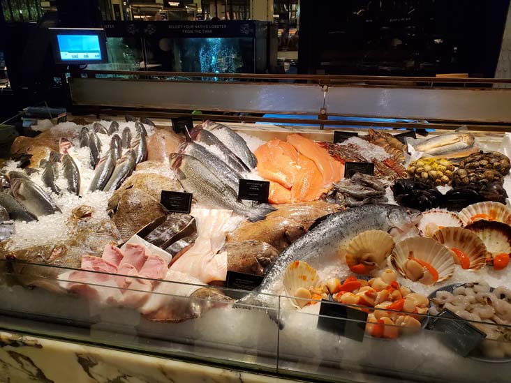 Seafood, Food Hall, Harrods, Knightsbridge, London, England, April 10, 2023