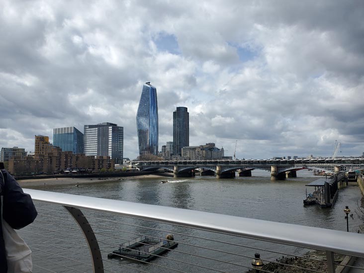 Blackfriars Bridge, Bankside From Millennium Bridge, River Thames, London, England, April 11, 2023