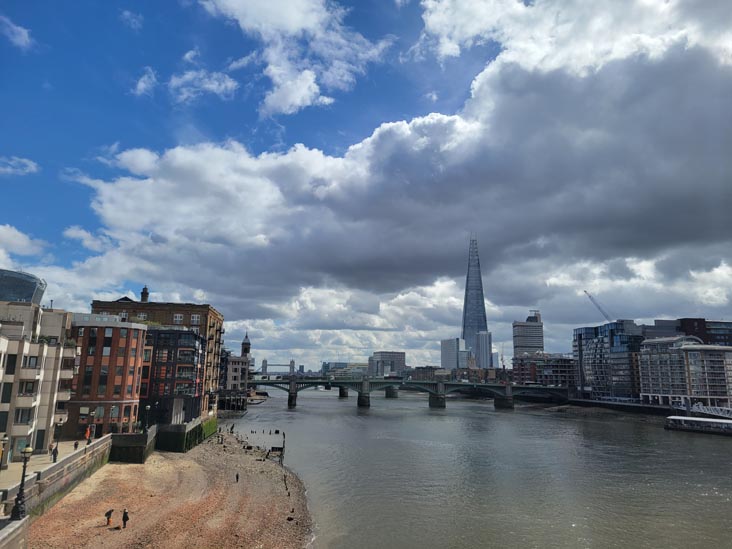 Looking East Down River Thames From Millennium Bridge, London, England, April 11, 2023