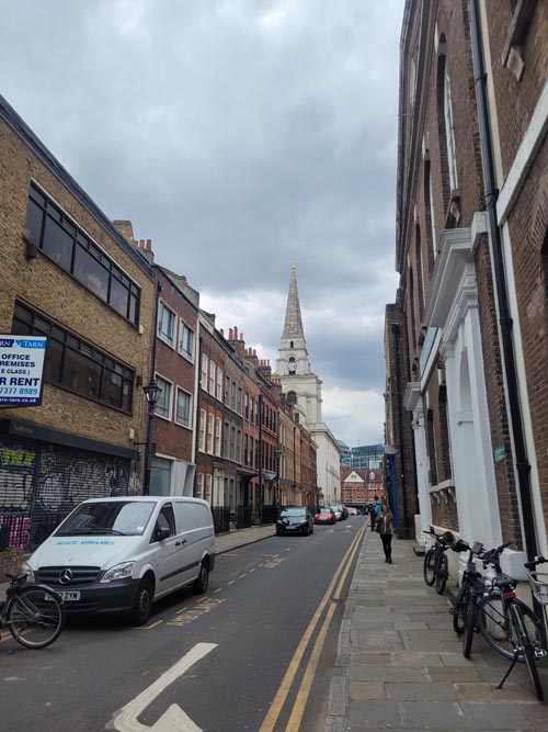 Looking Down Fournier Street From Brick Lane, East End, London, England, April 16, 2023