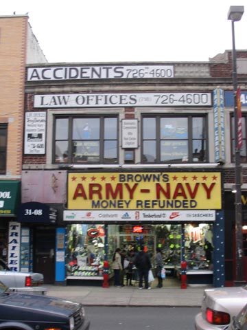 Brown's Army Navy, 31-08 Broadway, Astoria, Queens