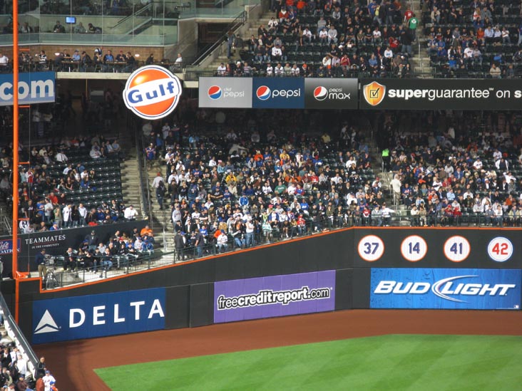 Left Field Signage, New York Mets vs. Philadelphia Phillies, Citi Field, Flushing Meadows Corona Park, Queens, May 7, 2009