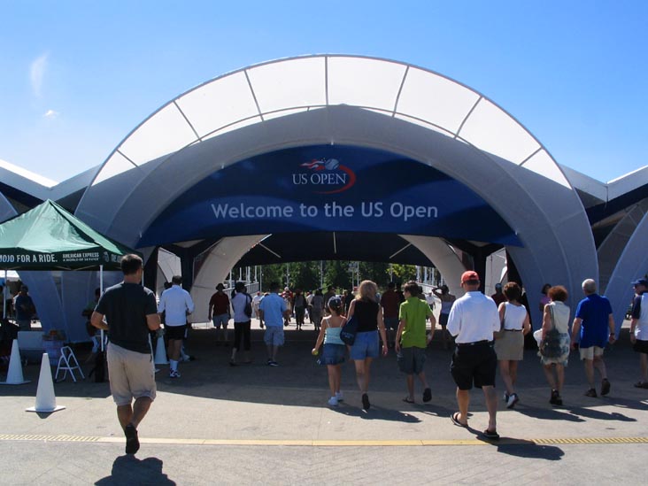 US Open Welcome Gates, Subway Entrance to Flushing Meadows Corona Park