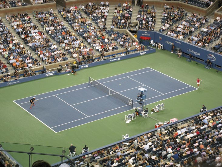 Andy Roddick-Michael Russell Match, Arthur Ashe Stadium, US Open Night Session, Flushing Meadows Corona Park, Queens, August 31, 2011