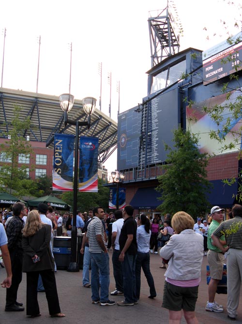 East Plaza Before US Open Night Session, Flushing Meadows Corona Park, Queens, September 3, 2009