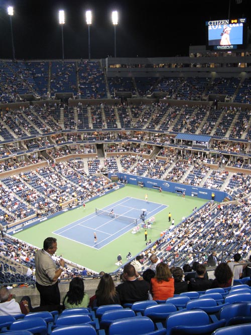 Maria Sharapova vs. Christina McHale, View From Section 325, US Open Night Session, Arthur Ashe Stadium, Flushing Meadows Corona Park, Queens, September 3, 2009