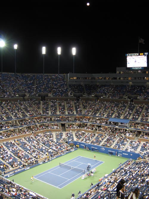 Maria Sharapova vs. Christina McHale, View From Section 325, US Open Night Session, Arthur Ashe Stadium, Flushing Meadows Corona Park, Queens, September 3, 2009