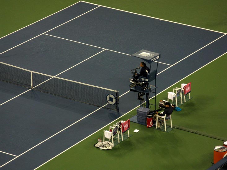 Chair Umpire Mariana Alves, Maria Sharapova vs. Christina McHale Match, US Open Night Session, Arthur Ashe Stadium, Flushing Meadows Corona Park, Queens, September 3, 2009