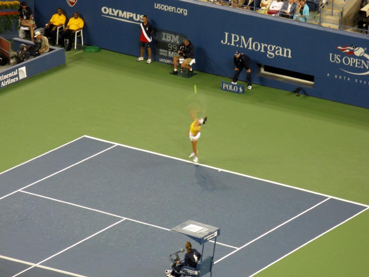 Christina McHale Serve, Maria Sharapova vs. Christina McHale, US Open Night Session, Arthur Ashe Stadium, Flushing Meadows Corona Park, Queens, September 3, 2009