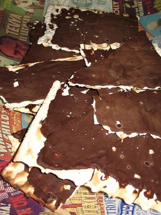 Chocolate Covered Matzo, Passover Seder